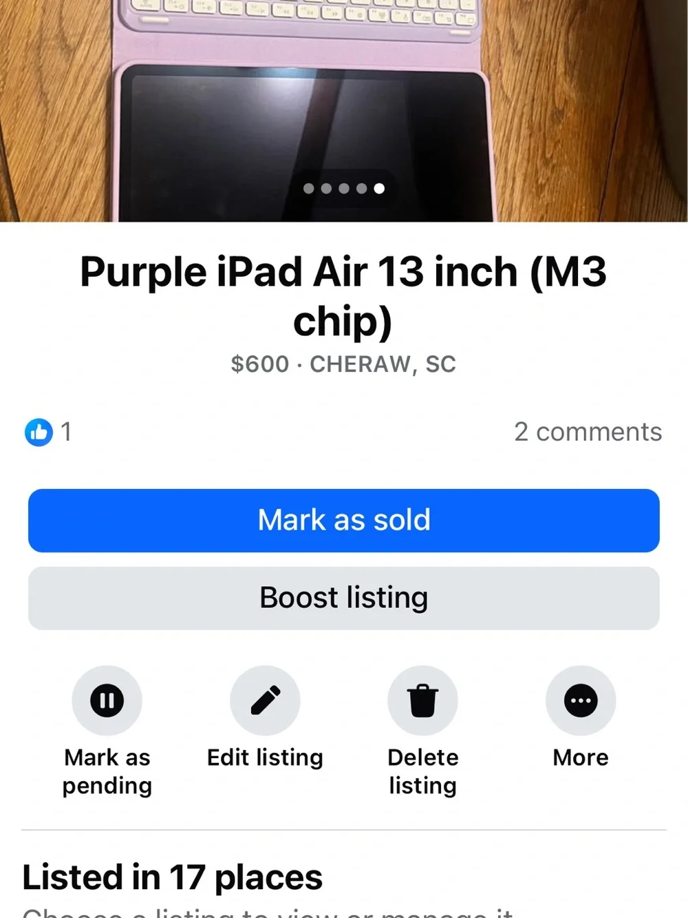 Apple iPad Air 13-inch in Purple with Matching Keyboard Case